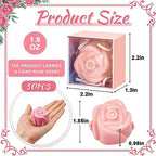 Loopeer 50 Pcs Rose Soap Favors for Wedding Bridal Shower Mini Flower Shaped Scented Soap Guest Gift Bulk with Box for Baby Shower Birthday Party Anniversary Decor(Beige, Pink, Rose Red) - Image 2