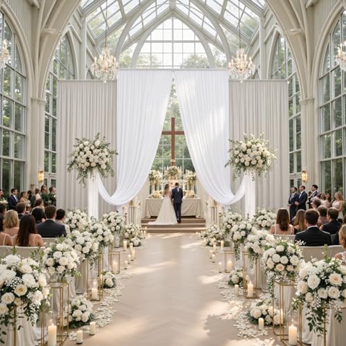 10ftx15ft Beige Backdrop Curtains for Parties, Wrinkle Free Polyester Beige Photo Backdrop Drapes 2 Panels 15 ft Long Back Drop Cloth for Wedding Birthday Photography Background Party - Image 5
