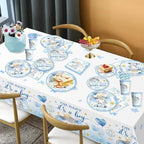 cocomigo 260PCS Elephant Baby Shower Decorations, All-in-1 Party Pack, Includes 20 Elephant Theme Tableware, Backdrop Tablecloth Balloon Kit for Baby Shower Decorations Boy - Image 5