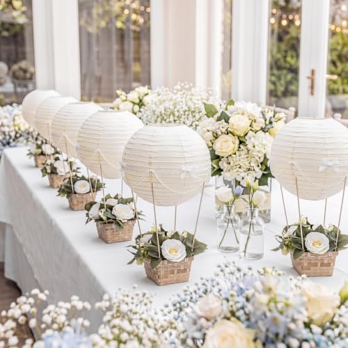 8 Sets Hot Air Balloon Table Centerpieces, Paper Lantern Decor by Unknown