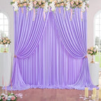 50×10 ft Lavender Wrinkle Free Backdrop Curtain for Wedding Party, 10 Panels 5×10ft Soft Silky Light Purple Lilic Backdrop Drapes for Birthday Parties Baby Shower Photo Photography Backgrounds ﻿ - Image 2