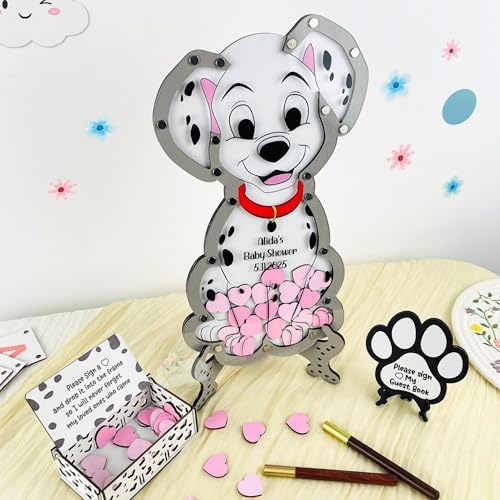 Dog Baby Shower Guest Book Alternative, Personalized Puppy Sign-in Board - Image 2