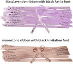 25 Personalized Ribbons Assesmbled Bows Custom Bridal Shower Favor Party Favors Wedding Bridesmaid Memorial Ribbons Funeral Baby Invitations Mis XV años Quinceanera (Silver/Gray Ribbon) - Image 7