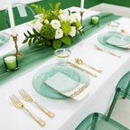 DaYammi 350PCS Green Plastic Dinnerware Set for 50 Guests - Image 4