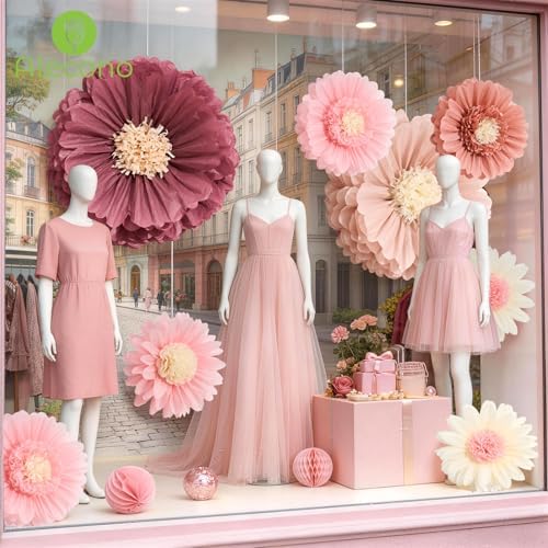 Alecono 6 Pcs Giant Paper Flowers Decorations for Wall(31" 24" 20") - Image 3