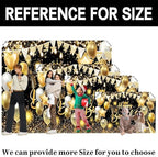 Black Gold Happy Birthday Party Decorations Backdrop, Happy Birthday Backdrop Banner Anniversary Party Photo Booth Background Golden Balloons Glitter Star Birthday Party Photo Background, 12X10ft - Image 7