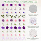 Livole 6Pcs 36Ft Wildflower Garland with Bow Hanging Flower Wall Backdrop - Image 5