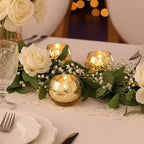 24 Pcs Gold Votive Candle Holders -Gold centerpieces for Wedding Table Decor, Mercury Tealight Candle Holder for Bridal Shower, Engagement, Birthday Party Decorations - Image 3