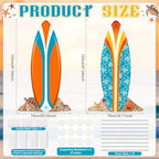 2 Pcs Summer Surfboard Prop Decoration 3.9 ft Large Surfboard Cardboard Cutout Life Size Beach Photo Booth Prop Tropical Outdoor Yard Sign for Surfing Swimming Hawaiian Luau Bar Supplies - Image 3