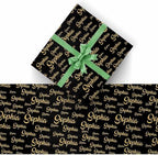 AOFUN Custom Gifts Personalized Gift Love Wrapping Paper Mens Wrapping Paper Christmas Funny Gift For Friend Personalized Name Text 5 Rolls 58"" x 23"", Style 31 - Image 2