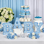4 Pcs Cielito Lindo Baby Shower Decorations Blue Wooden Baby Letters, 6 inch Mexican Theme Wooden Blocks for Party Decor, Rustic Centerpiece for Gender Reveal Birthday Nursery Shelf Decor - Image 4