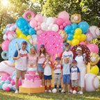 Moukeren 3 Pcs Ice Cream Drip Arch Cover, 4ft 5ft 6ft Spandex Decor - Image 4