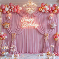 20x10ft Dusty Pink Photo Backdrop Curtains for Baby Shower Wrinkle Free Polyester Photoshoot Curtains Drapes Backdrop for Girls Birthday Party Wedding Graduation Photography Background 4 Panels 5x10FT by Suppromo