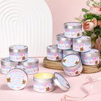MTLEE Gender Reveal Bear 24 Pcs Baby Shower Party Favors Candles Lavender Scented Baby Shower Favors for Guests Rustic Tealights Candles Gender Reveal Return Gifts(Blue and Pink, 1.2 oz) - Image 6