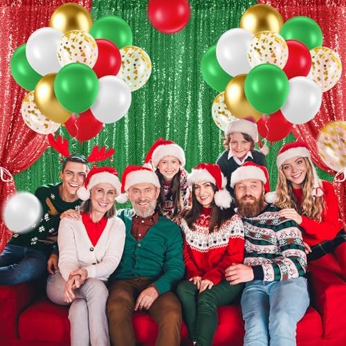 SmoothNovelty 137 Pcs Red White Blue Balloons Arch Kit Backdrop Red Green - Image 3
