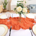 12 Pack 10Ft Orange Cheesecloth Table Runner 23 x 120 Inch - Image 4