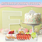 13.8" Extra Large Acrylic Letter Charcuterie Board Box, Reusable Fillable Letter Cake Candy Dish Display Serving Tray for Birthday Anniversary Party Decoration (F) - Image 5