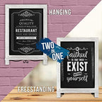 Rustic Whitewash Tabletop Chalkboard Sign/Hanging Magnetic Wall Chalkboard/Small Countertop Chalkboard Easel/Kitchen Countertop Memo Board / 12" x 17" in. Weddings, Birthdays, Baby Announcements - Image 4