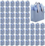 Qilery 50 Pcs Halloween Small Gift Bags, Dusty Blue, 4.7 x 2.4 x 3.9'' by Qilery