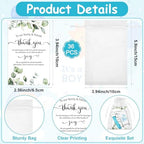 36 Sets Baby Shower Favors Shot Glasses It's a Boy Acrylic Shot Glasses with Bottle Opener Keychain Card Organza Bag Boy Girl Theme Party Thank You Return Gift for Guests Gender Reveal - Image 3