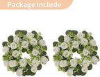 NUPTIO Candle Rings Wreaths, Wedding Centerpieces for Tables, 14 inch Diam - Image 6