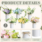 Wavwavw 6 Pcs Wedding Table Centerpieces Artificial Camellias Flowers Decor - Image 5
