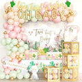 Hombae Taco Bout A Baby Decorations, Mexican Baby Shower Decorations, Pastel Fiesta Themed Backdrop Balloon Banner Boxes Poster Sash Pin for Taco Cactus Party Supplies by Hombae