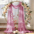 Pack of 2 Wedding Arch Drape Panel Fabric 30" x 100ft - Mauva - Image 6