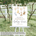 Andaz Press Personalized Classic Bear Baby Shower Decorations and Friends Holding Balloons, Custom Baby Shower Welcome Sign Decor, Vintage Classic Bear Decorations, 16 x 20 Inches - Image 6