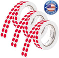 Perco Red Perforated Round Circle Dot Sticker 1/2-Inch Labels — 3 Rolls, 9,000 Stickers - Events, Sales for Alert Dots, Urgent Marking & Attention Labels, Strong Adhesive - Made in USA by Perco