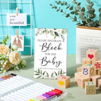 Tatuo 75 Pcs Baby Shower Party Block Games Sign to Decorate,Greenery - Image 4