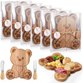 Ziliny 6 Set Baby Shower Prize Bear Shaped Cheese Board Gift, Acacia Color by Ziliny