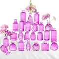 24PCS Bud Vases for Decor Cool Hot Pink Small Glass Flower Vase in Bulk Wedding Centerpieces Bridal Shower Decorations for Women by PHUNTTEK