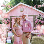 Costova Cow Baby Shower Decorations for Girls, Pink Cow Baby Shower Decorations, Holy Cow We Are Having a Baby Backdrop Balloon Box Tablecloth Sash Pin for Cow Print Its a Girl Gender Reveal - Image 6