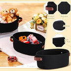 Empty Gift Basket Kit, 2-Pack Woven Storage Bin with Leather Handles Clear Cello Bags Pull Bows for Wrapping Presents Baby Shower Holiday - Image 7