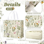 Abbylike 30 Pcs Wildflower Large Floral Tote Gift Bags Non Woven Handle - Image 2