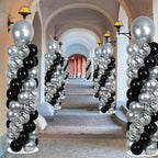 2 Sets Adjustable Balloon Column Stand Kit with Bases（Black & Silver） - Image 6