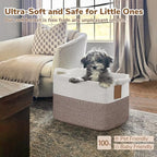 Goodpick 50L Large Woven Rope Storage Basket, Rectangle, Brown - Image 5