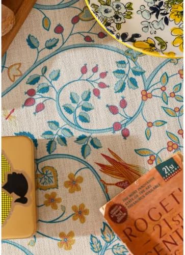 patdrea Vintage French Yellow Tablecloth,Rectangular,118"x67" - Image 4
