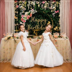 Wildflower Tulle Table Skirt, Boho 6ft Bridal Baby Shower Party Decor - Image 5