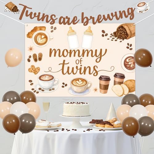 ZestZing Twins Are Brewing Coffee Baby Shower Decorations - Image 3