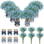 Daifunli 6 Sets Blue Jean Baby Shower Centerpieces for Table by Huiinen