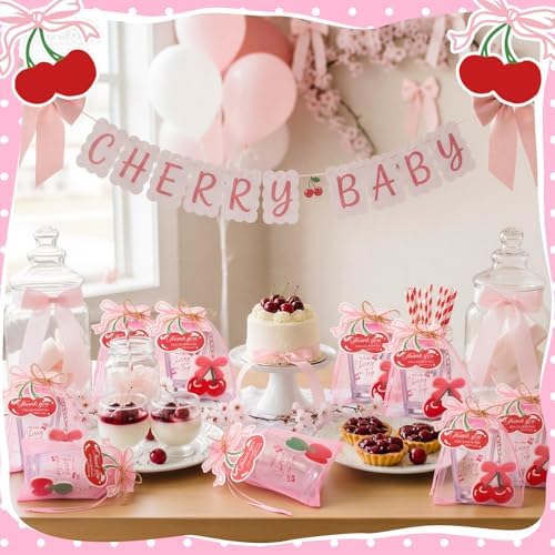 Roshtia 36 Set Cherry Bow Baby Shower Favors for Guests - Image 4