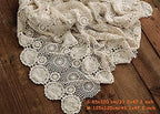 Honra Orraphtstu Baby Photography Props Lace Blanket for Newborn Photoshoot Layers Photo Posing Backdrop Boho (M, Beige) - Image 2