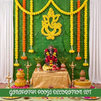 29 Pcs Indian Pooja Backdrop Decoration Set Diwali Traditional - Image 3