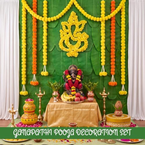 29 Pcs Indian Pooja Backdrop Decoration Set Diwali Traditional - Image 3
