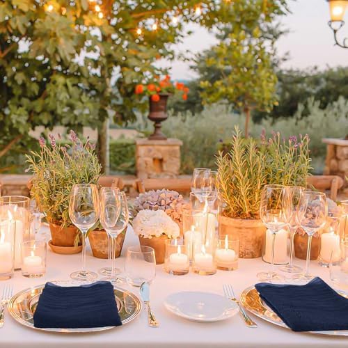 100 Pack Navy Blue Napkins 20x20Inch Cheesecloth Napkins - Image 7