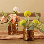 Amber Tea Light Holder - 20pcs - Vintage Glass Tealight Candle Holders by Kate Aspen, Home Décor Table Decoration Favors Gifts for Wedding, Bachelorette, Bridal Shower & Baby Shower Party - Image 2