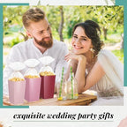 Baderke 201 Pcs Popcorn Boxes and Clear Treat Bag Set Bulk Wedding Popcorn Containers 6.7' Open Top Paper Popcorns Bag with Treat Candy Bags & Packing String for Party Movie (Gradient Pink) - Image 6
