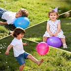 Pro Duralatex Assorted Rainbow Balloons - 100 Pack 12 inch Extra-Thick Rainbow Balloons and Electric Balloon Pump - Image 4